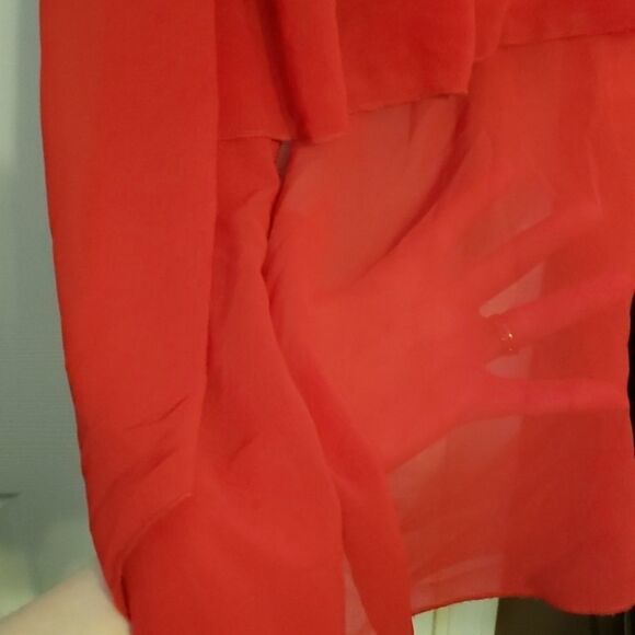 CityTrianglesDress Size 7 With Rhinestone Detail. Red - Picture 3 of 8